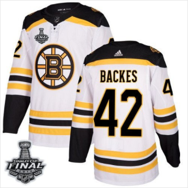 Bruins #42 David Backes Weiß 2019 Stanley Cup Final Stitched